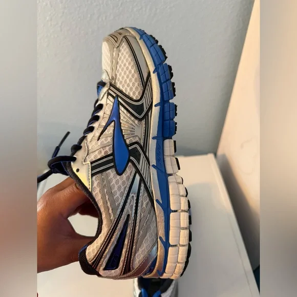 BROOKS Adrenaline GTS 14 Men’s Running Shoes Size 10.5 Silver Blue Support - Picture 7 of 13